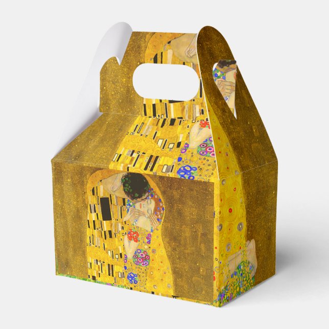 Gustav Klimt's The Kiss famous painting. Favor Boxes (Front Side)
