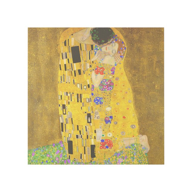 Gustav Klimt's The Kiss famous painting. Gallery Wrap (Front)
