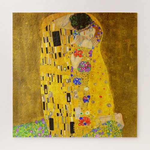 Gustav Klimts The Kiss famous painting   Jigsaw Puzzle