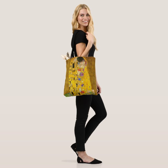 Gustav Klimt's The Kiss famous painting. Tote Bag (On Model)
