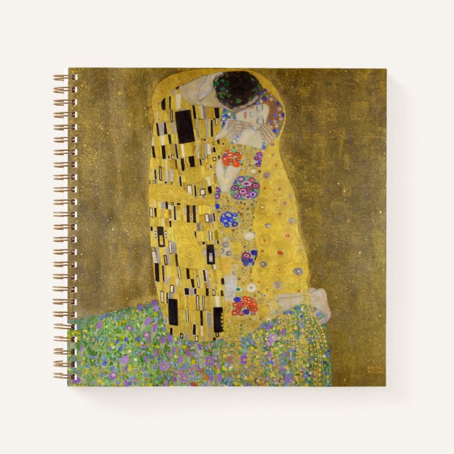 Gustav Klimt's The Kiss Painting Art  Notebook (Front)
