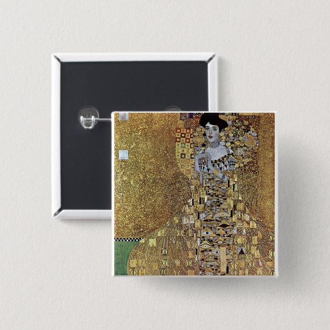 Gustav Klimt's The Lady in Gold, Adele Bloch-Bauer Button (Front & Back)
