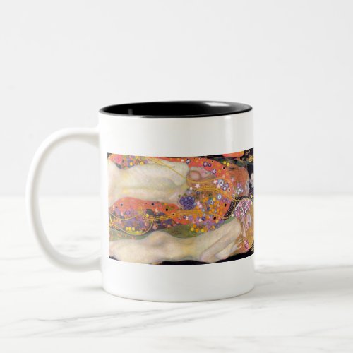 Gustav Klimts Water Serpents II famous painting Two_Tone Coffee Mug