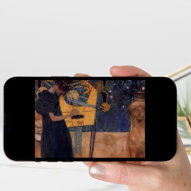 Gustav Kllimt Harp Music Note Card (Front Digital)