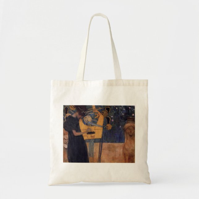 Gustav Kllimt Harp Music Tote Bag (Front)