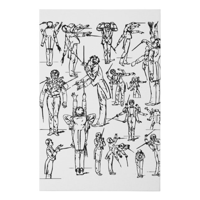 Gustav Mahler Conducts Symphony Faux Canvas Print (Front)