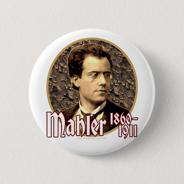 Gustav Mahler Pinback Button (Front)