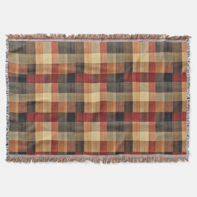 Gustav Stickley Woven Throw Blanket (Front)