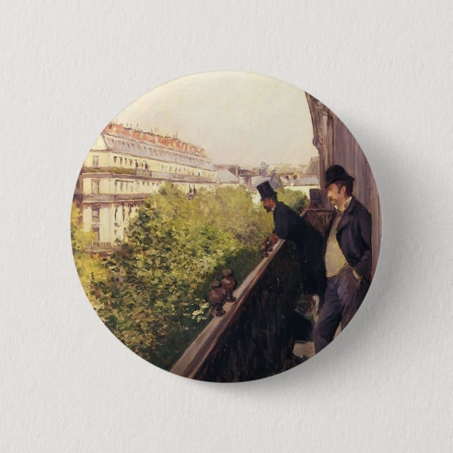 Gustave Caillebotte:A Balcony, Boulevard Haussmann Button (Front)