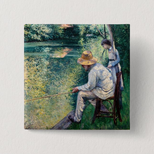 Gustave Caillebotte - Angling Button (Front)