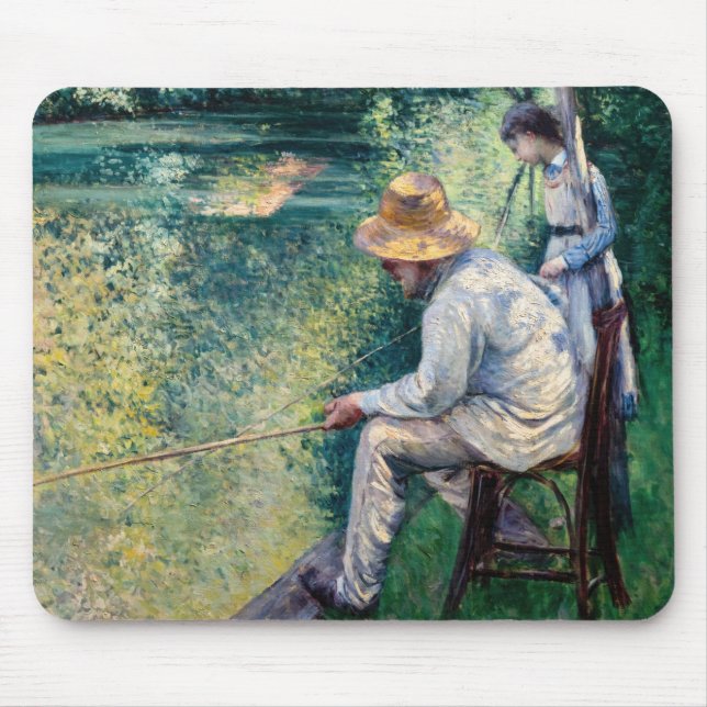 Gustave Caillebotte - Angling Mouse Pad (Front)