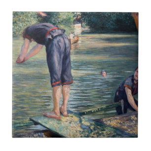 Gustave Caillebotte - Bathers, Bank of the Yerres Ceramic Tile