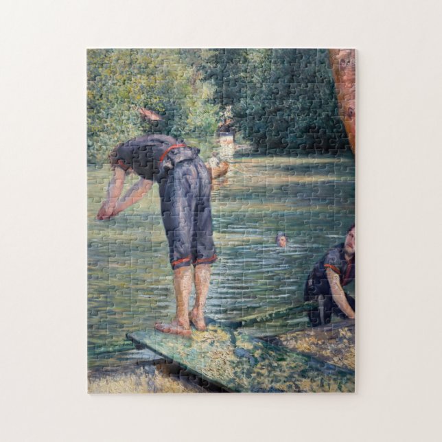 Gustave Caillebotte - Bathers, Bank of the Yerres Jigsaw Puzzle (Vertical)