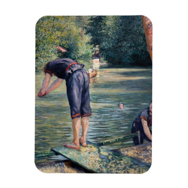 Gustave Caillebotte - Bathers, Bank of the Yerres Magnet (Vertical)