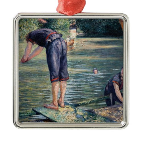 Gustave Caillebotte - Bathers, Bank of the Yerres Metal Ornament