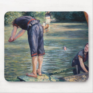 Gustave Caillebotte - Bathers, Bank of the Yerres Mouse Pad