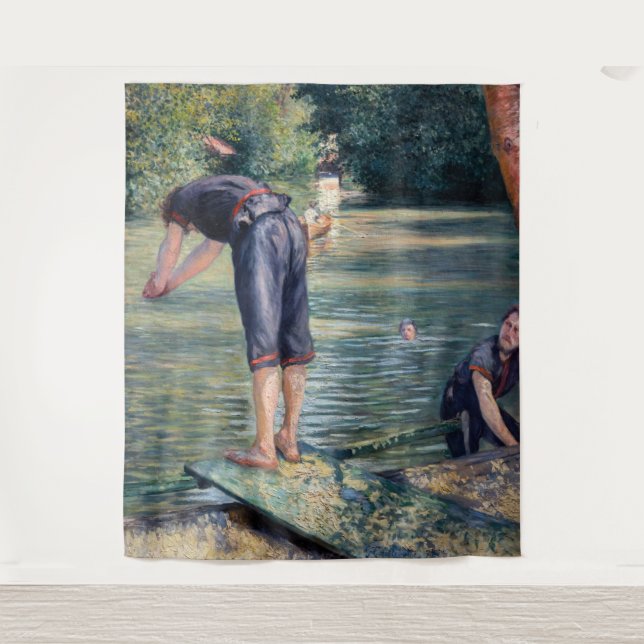 Gustave Caillebotte - Bathers, Bank of the Yerres Tapestry (Front)