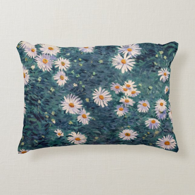 Gustave Caillebotte - Bed of Daisies, Detail Accent Pillow (Front)
