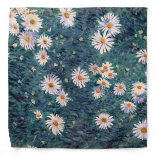 Gustave Caillebotte _ Bed of Daisies Detail Bandana