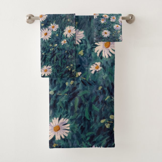 Gustave Caillebotte - Bed of Daisies, Detail Bath Towel Set (Insitu)