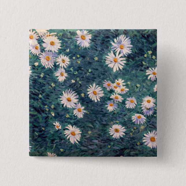 Gustave Caillebotte - Bed of Daisies, Detail Button (Front)