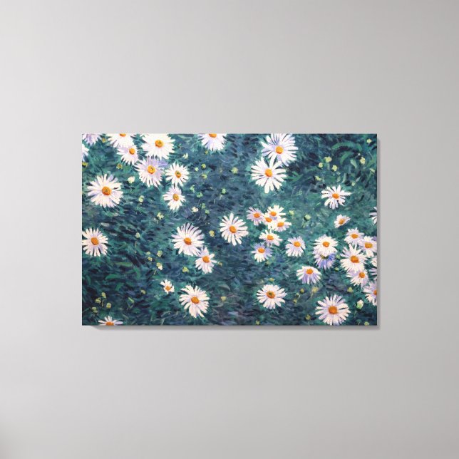 Gustave Caillebotte - Bed of Daisies, Detail Canvas Print (Front)