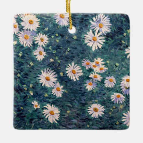 Gustave Caillebotte _ Bed of Daisies Detail Ceramic Ornament