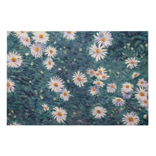 Gustave Caillebotte _ Bed of Daisies Detail Faux Canvas Print