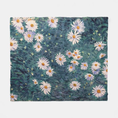 Gustave Caillebotte _ Bed of Daisies Detail Fleece Blanket