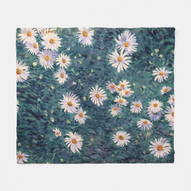 Gustave Caillebotte - Bed of Daisies, Detail Fleece Blanket (Front (Horizontal))