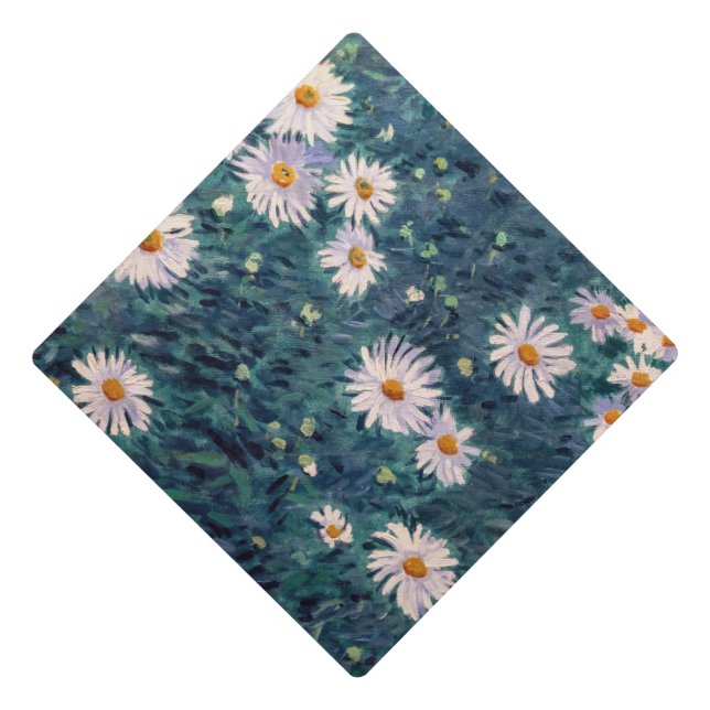 Gustave Caillebotte - Bed of Daisies, Detail Graduation Cap Topper (Front)