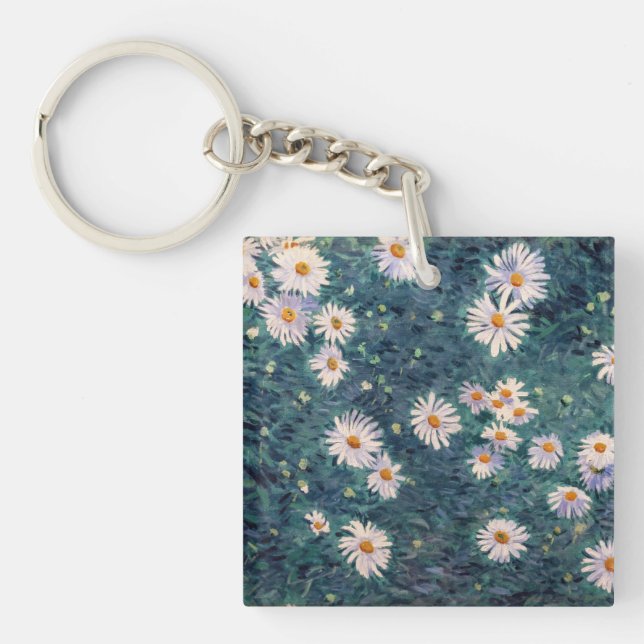 Gustave Caillebotte - Bed of Daisies, Detail Keychain (Front)