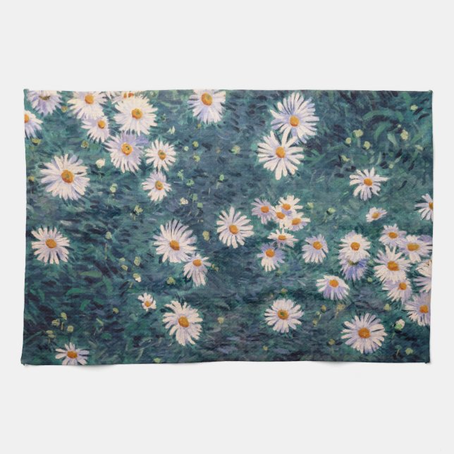 Gustave Caillebotte - Bed of Daisies, Detail Kitchen Towel (Horizontal)