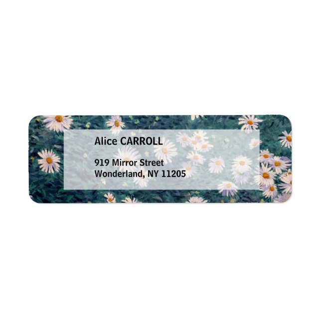 Gustave Caillebotte - Bed of Daisies, Detail Label (Front)