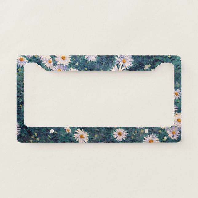 Gustave Caillebotte - Bed of Daisies, Detail License Plate Frame (Front)