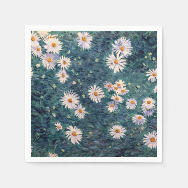 Gustave Caillebotte - Bed of Daisies, Detail Napkins (Front)