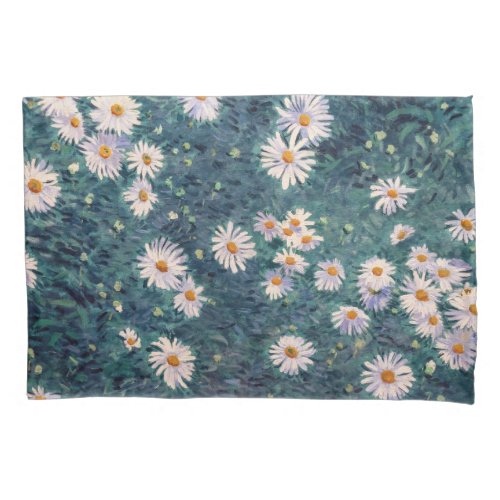 Gustave Caillebotte _ Bed of Daisies Detail Pillow Case