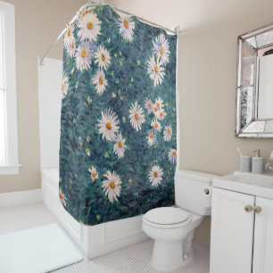 Gustave Caillebotte - Bed of Daisies, Detail Shower Curtain