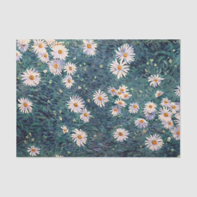 Gustave Caillebotte - Bed of Daisies, Detail Tissue Paper (Front)