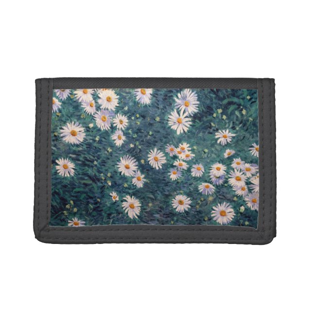 Gustave Caillebotte - Bed of Daisies, Detail Trifold Wallet (Front)
