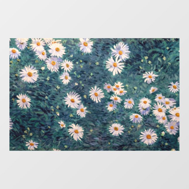 Gustave Caillebotte - Bed of Daisies, Detail Window Cling (Sheet)