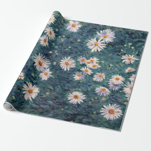 Gustave Caillebotte _ Bed of Daisies Detail Wrapping Paper