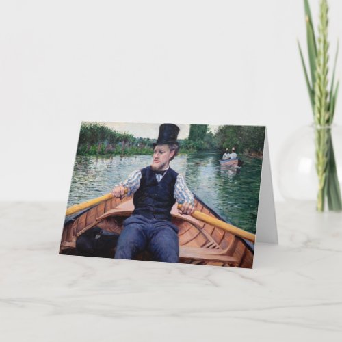 Gustave Caillebotte _ Boating Party Card