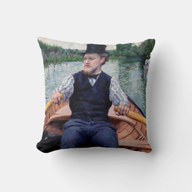 Gustave Caillebotte - Boating Party Throw Pillow (Front)
