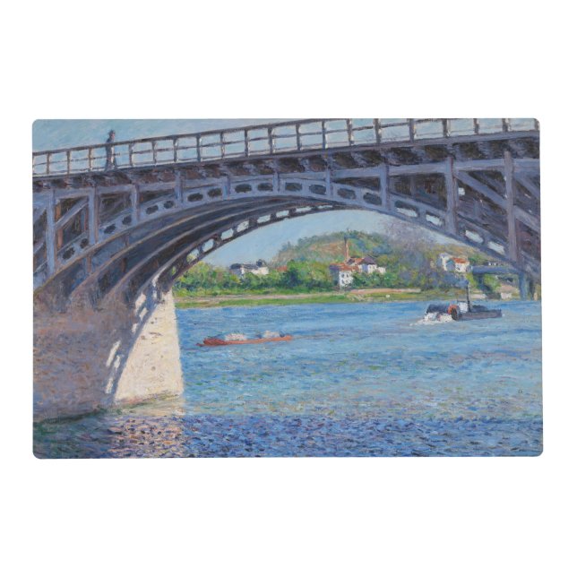 Gustave Caillebotte - Bridge at Argenteuil & Sein Placemat (Front)