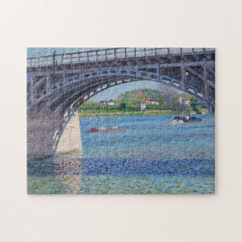 Gustave Caillebotte _ Bridge at Argenteuil  Seine Jigsaw Puzzle