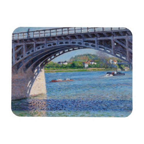 Gustave Caillebotte _ Bridge at Argenteuil  Seine Magnet