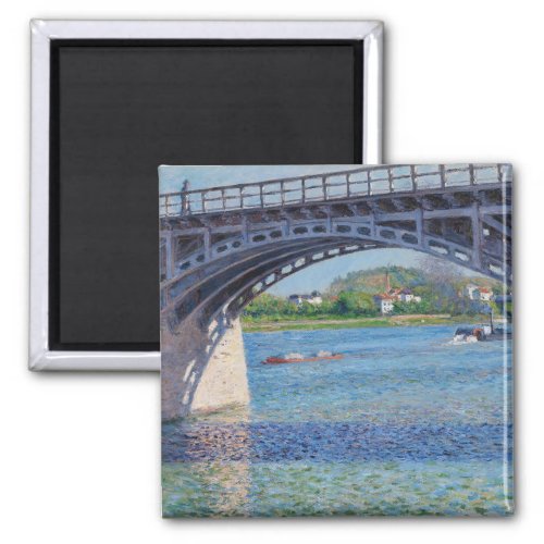 Gustave Caillebotte _ Bridge at Argenteuil  Seine Magnet