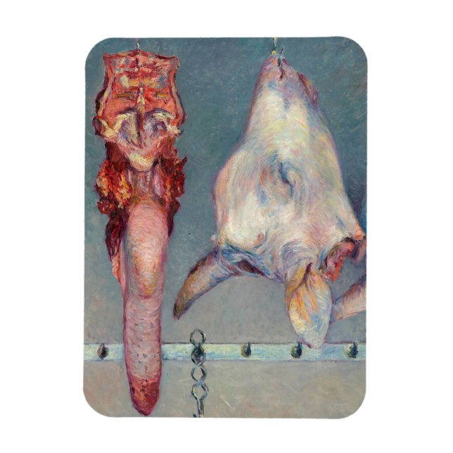 Gustave Caillebotte - Calf's Head and Ox Tongue Magnet (Vertical)