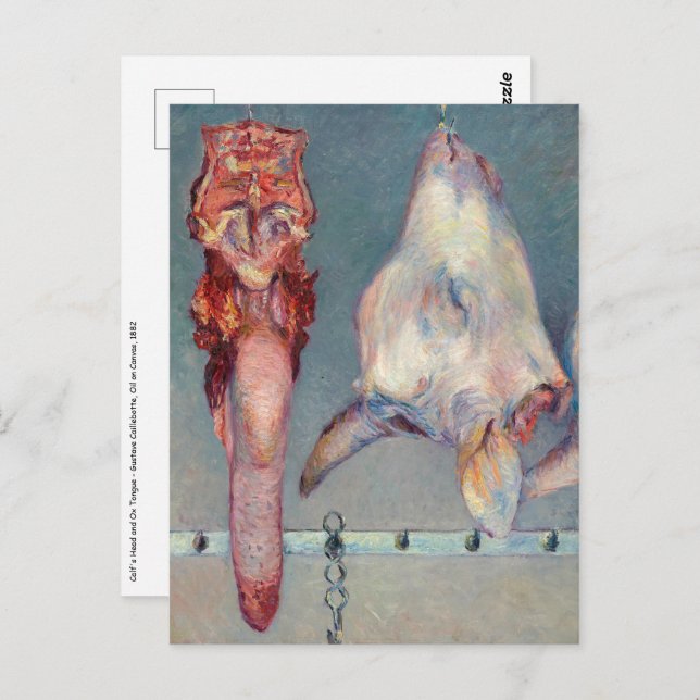 Gustave Caillebotte - Calf's Head and Ox Tongue Postcard (Front/Back)